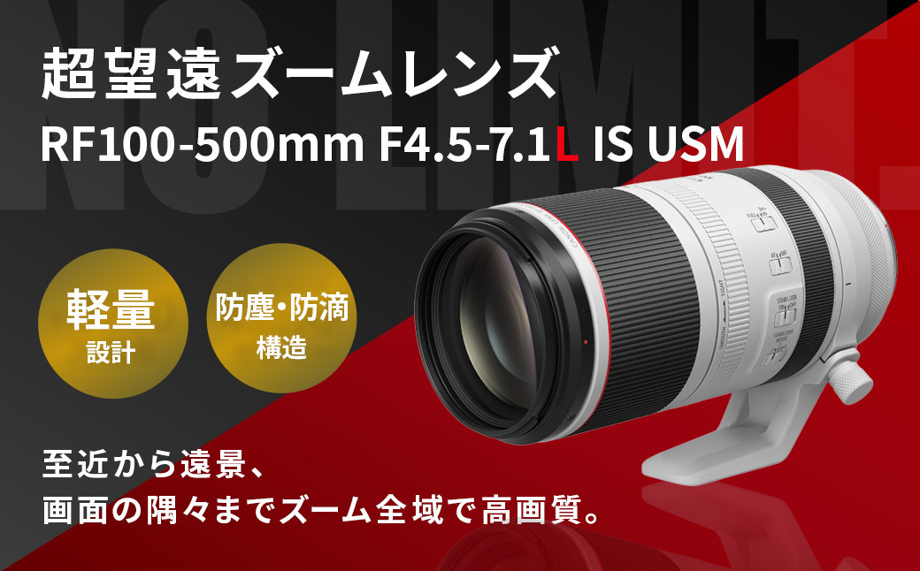 <レンズRF100-500mm F4.5-7.1 L IS USM>3ヶ月以内に順次出荷