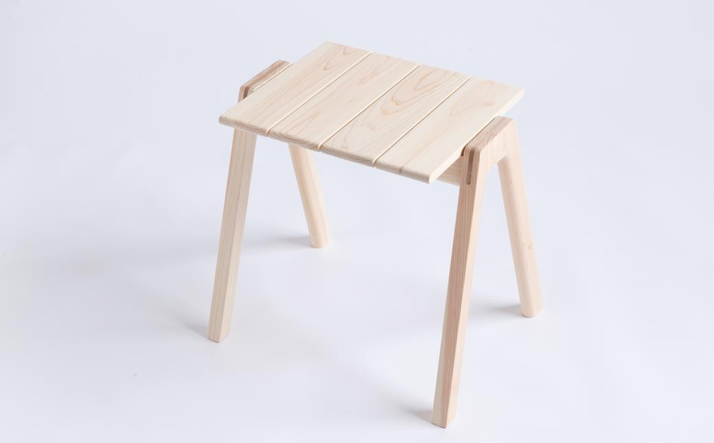 【素地仕上げ】MINAZUKI STOOL (スタッキングスツール) ヒノキ (3脚) / 家具 インテリア スツール