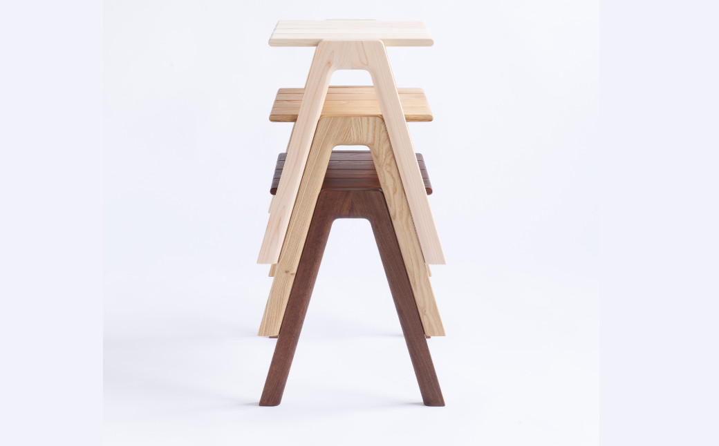 MINAZUKI STOOL (スタッキングスツール) クリ (3脚) ／ 家具 インテリア スツール ナイトテーブル