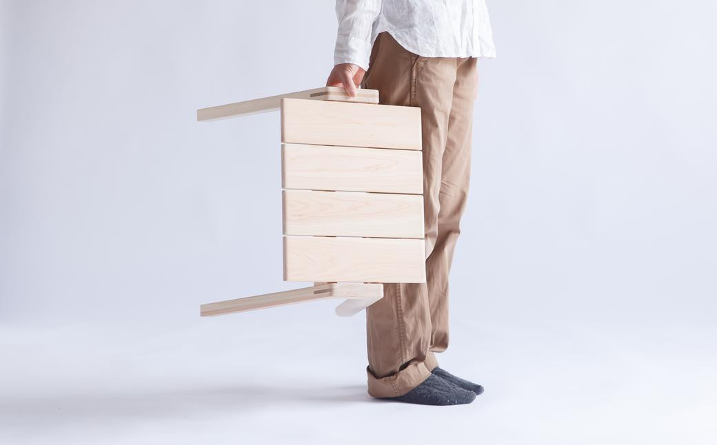 【ミツロウワックス仕上げ】MINAZUKI STOOL (スタッキングスツール) ヒノキ (2脚) 