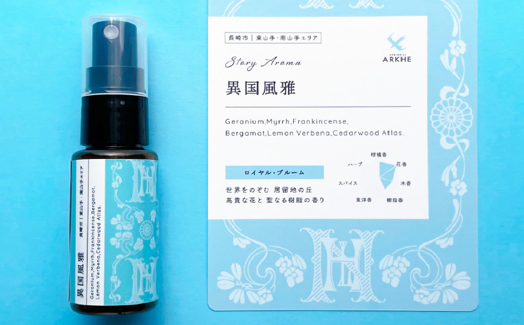 【長崎ストーリーアロマ】Story Aroma「異国風雅」※ギフト箱入り ／ 観光音声ガイド付き アロマ スプレー リラックス