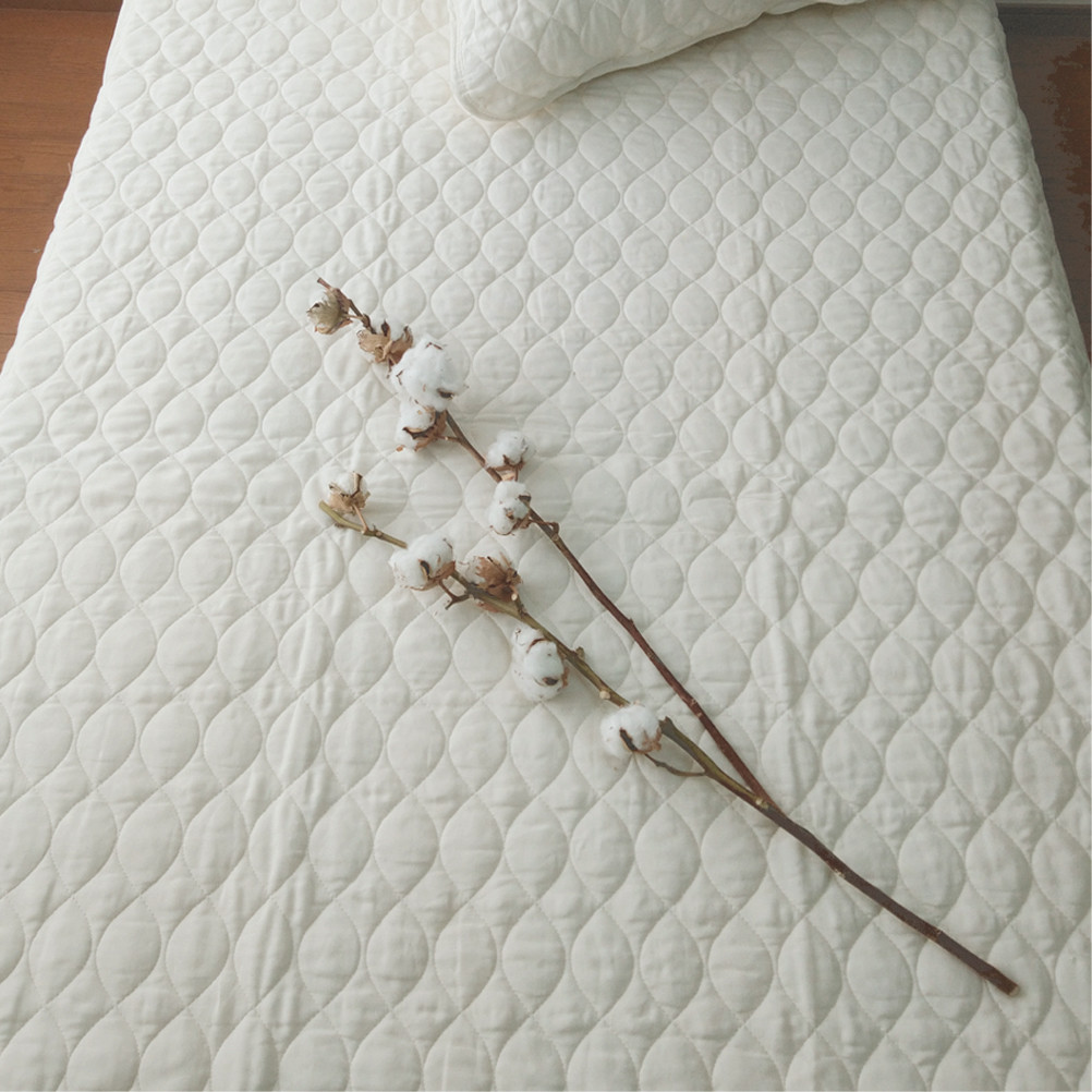 【ダブルサイズ】オーガニックコットンガーゼ敷きパッド ダブルサイズ 【キナリ】 