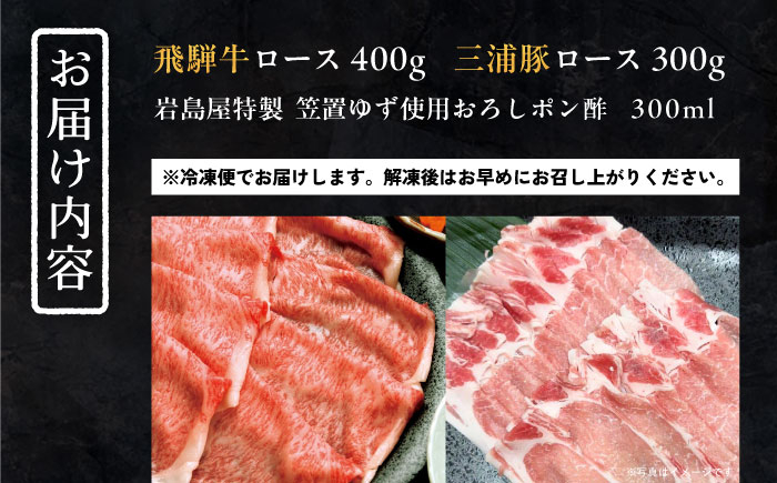 飛騨牛 牛肉 和牛 肉 三浦豚 豚肉 焼肉 国産 しゃぶしゃぶ ロース セット 贈答 ギフト おすすめ 人気 岐阜県 恵那市