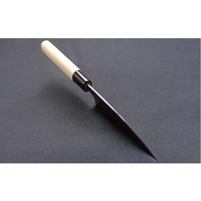 土佐の打ち刃物職人が作る、黒打ち小包丁　刃渡り105mm | 白2 朴 [ATAC446]