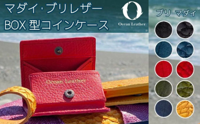 【Golden Yellow】Ocean Leather BOXコインケース【マダイ】【興洋フリーズ株式会社】 