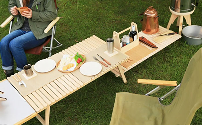 土佐ひのき の キャンプ用 オプションテーブル KUROSON370専用 【196｜ひのきのキャンプ用品】 [ATBG004]