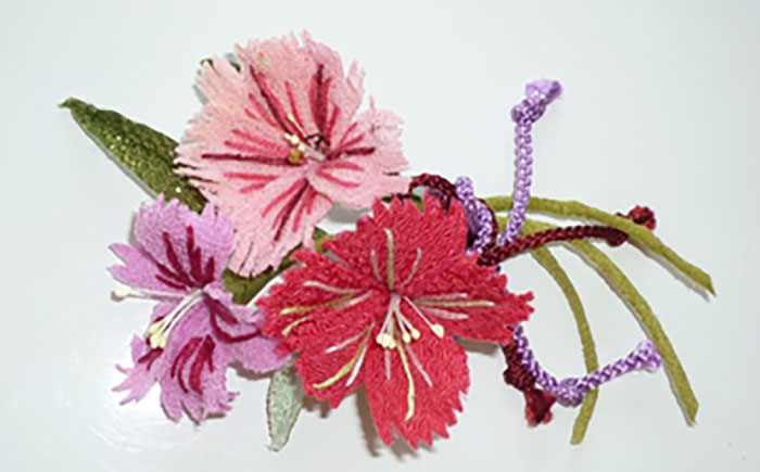 髪飾り(なでしこ)　らんまん 花 雑貨 造花 インテリア お祝い ギフト 贈答 人気 送料無料 高知市 【花工房美呂】 