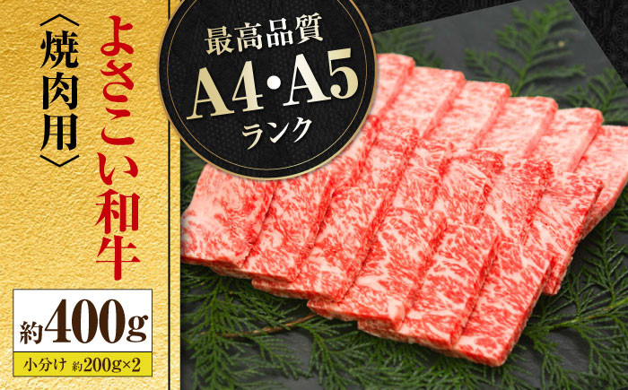 高知県産 よさこい和牛 焼肉用 約200g×2 総計約400g 牛肉 国産 焼き肉 BBQ A4 A5  [ATAP062]
