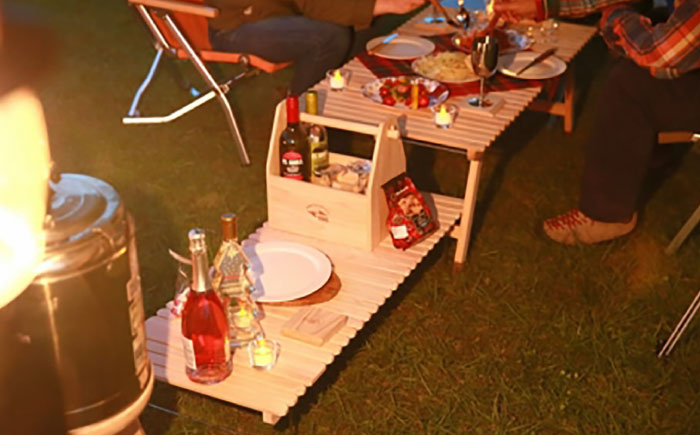 土佐ひのき の キャンプ用 オプションテーブル KUROSON370専用 【196｜ひのきのキャンプ用品】 [ATBG004]