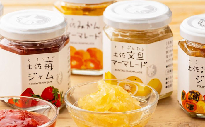 土佐花木実ジャム6個セット 文旦 次郎柿 新高梨 みかん 苺 ゆず 瓶 セット ジャム じゃむ 季節の果実 果物