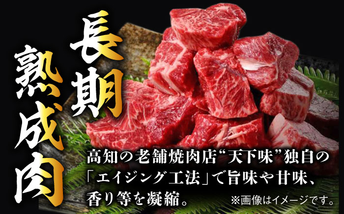 エイジング工法 熟成肉 土佐あかうし 特選スネ肉 煮込み用角切り 約1kg 冷凍 (約500g×2) 