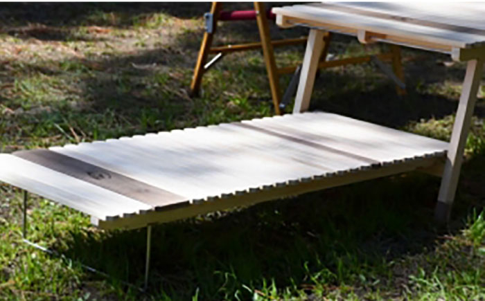 土佐ひのき の キャンプ用 オプションテーブル KUROSON370専用 【196｜ひのきのキャンプ用品】 [ATBG004]