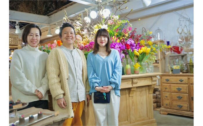 【6回定期便】生花花束 ブーケL初回花瓶付 【株式会社tomoni】 [ATCG027]