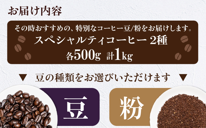 コーヒー豆  スペシャルティコーヒー おすすめ2種セット 各500g