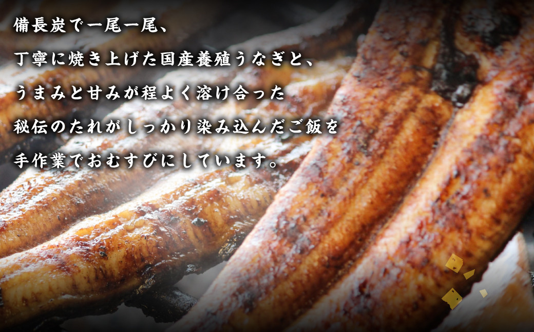 富貴のうなむすび 4個 合計420g（105g/1個）うなぎ 鰻