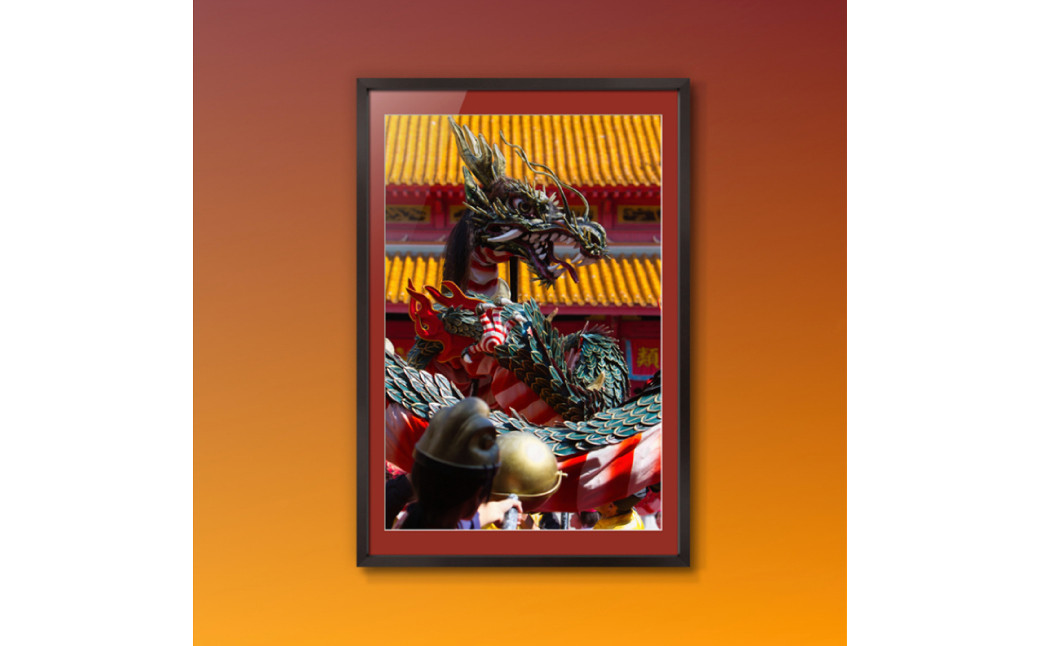 【額装写真】【孔子祭 玉追いの龍】画寸A3ノビサイズ［M11-3176]