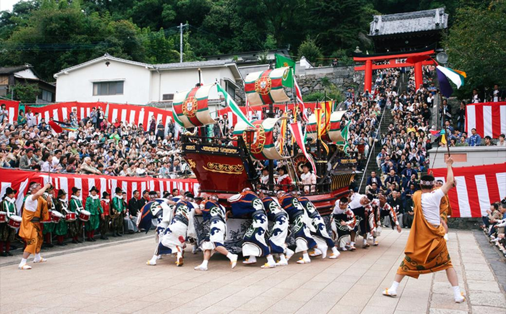 【額装写真】【長崎くんち 南蛮船】画寸A3サイズ [M10-0703] 