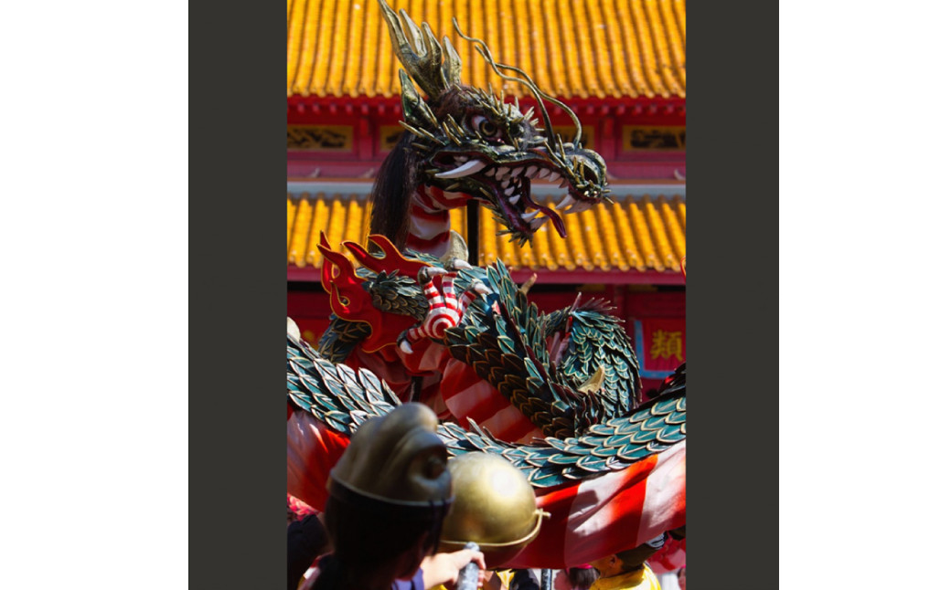 【額装写真】【孔子祭 玉追いの龍】画寸A3ノビサイズ［M11-3176]