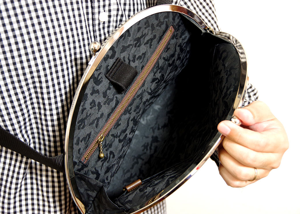 がま口 ボディバッグ