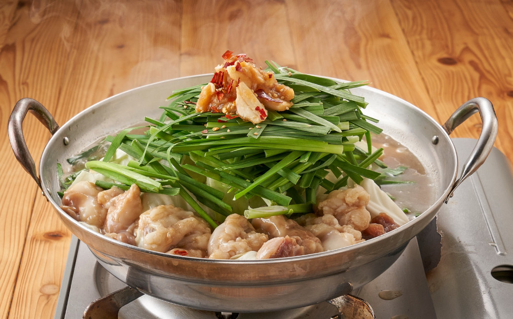 【もつ鍋+炎のもつ鍋】国産牛 長崎 もつ鍋 セット （ 醤油味+辛みそ付醤油味 ） 細麺付