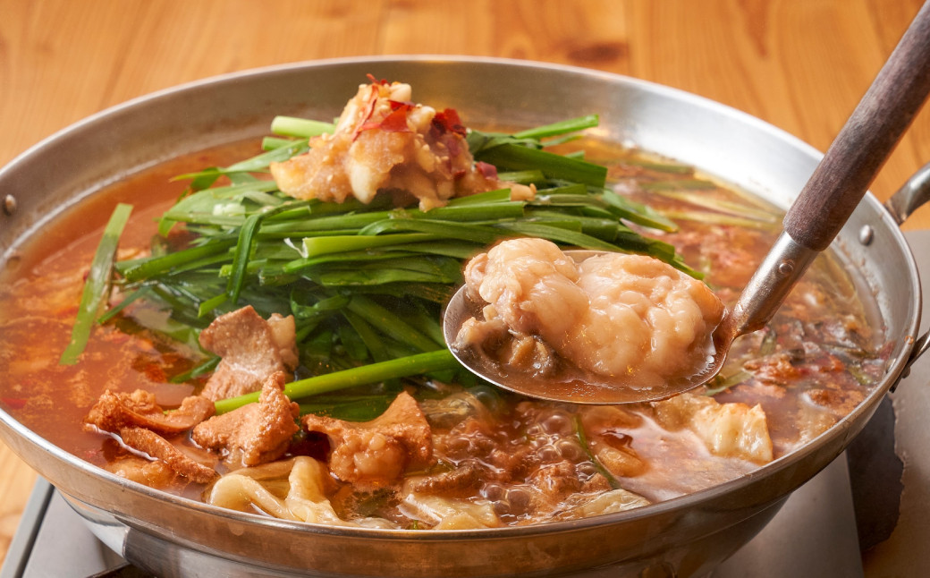 【もつ鍋+炎のもつ鍋】国産牛 長崎 もつ鍋 セット （ 醤油味+辛みそ付醤油味 ） 細麺付