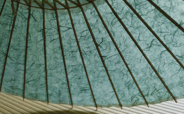 かさ 和傘 日傘 傘 40本骨 和風 おしゃれ あさぎ 色 和紙 伝統 工芸