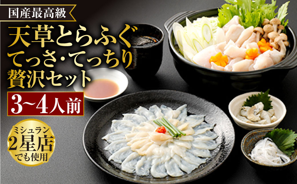 国産 最高級!! 天草とらふぐてっさ・てっちり 贅沢 セット