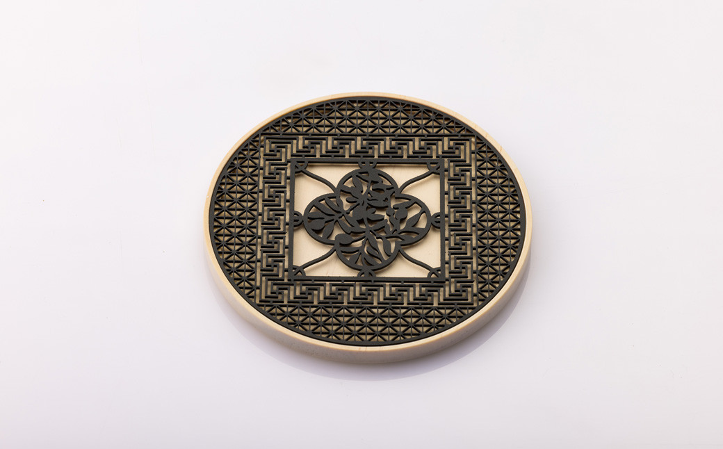 【水戸岡 鋭治氏デザイン】ユニメットワンコースター ステンレストップ (KBMブラック) アコヤベース 1個セット