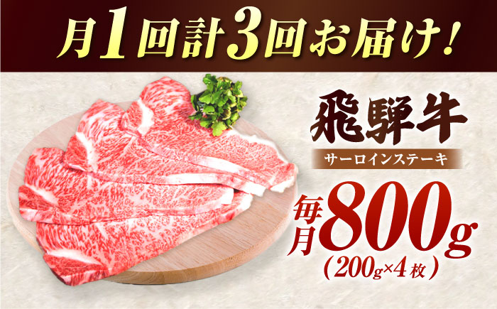 飛騨牛 ブランド牛 A5 サーロイン ステーキ サーロインステーキ 4枚  ステーキ肉 すてーき  さーろいん 肉 牛肉 定期便