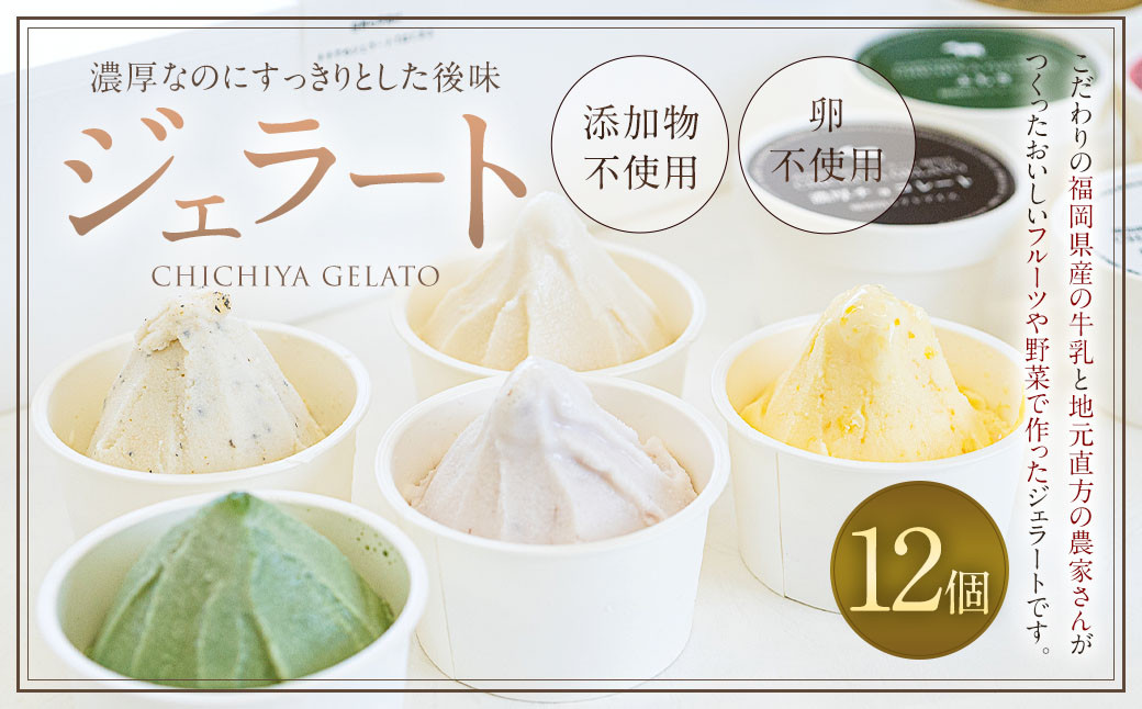 添加物不使用ジェラート12個セット