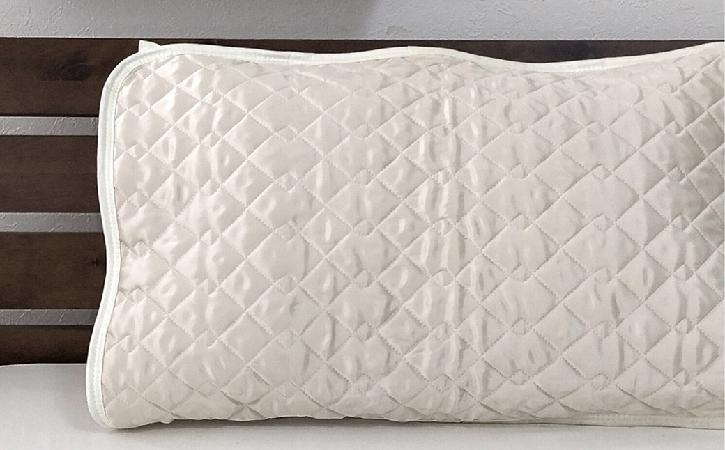 【アイボリー】シルクサテン100％ まくらパッドM【43×63cm】 枕パッド まくらパッド まくらカバー