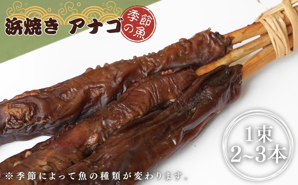 【備長炭焼】季節の魚「浜焼きアナゴ」