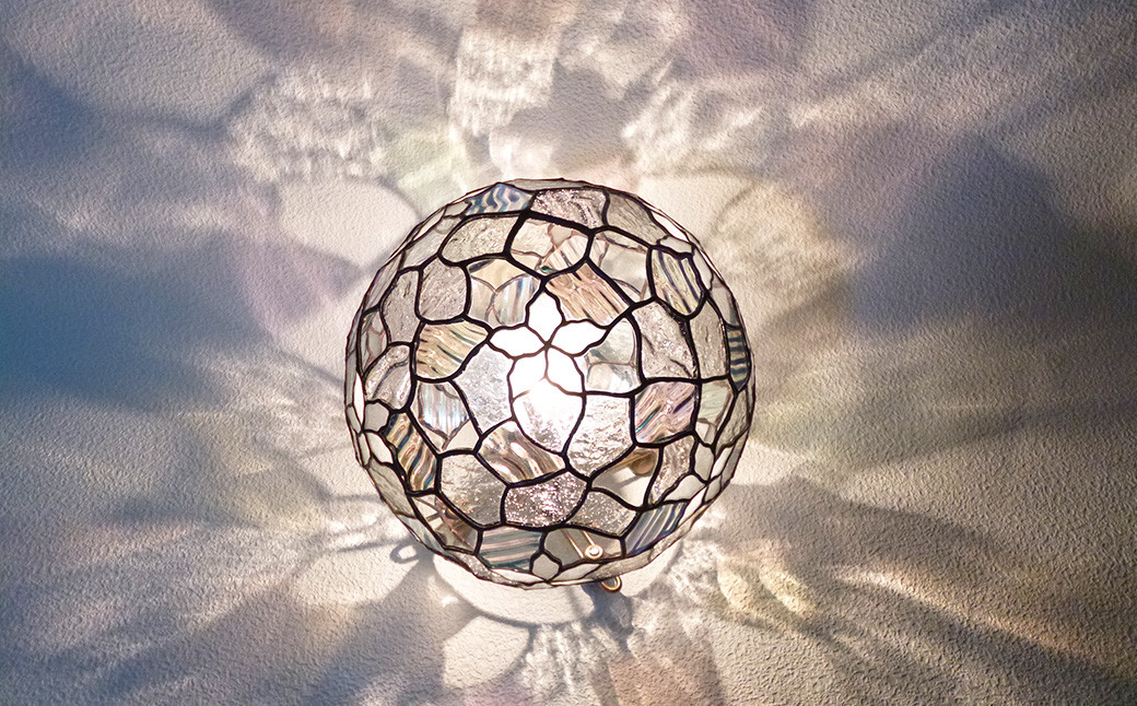 ステンドグラスオブジェ「風」