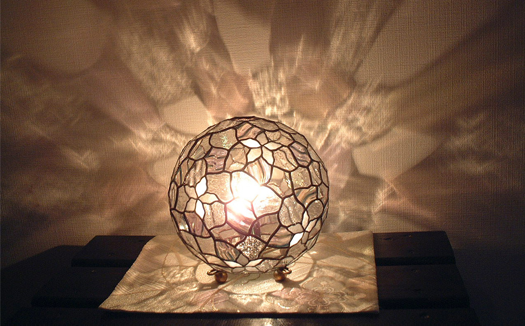 ステンドグラスオブジェ「風」