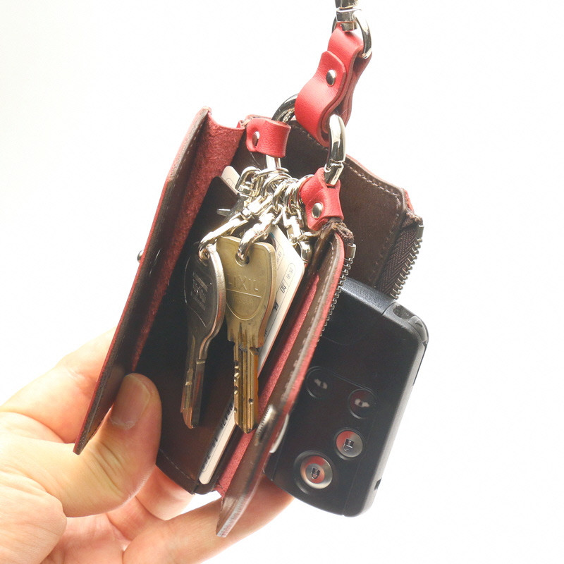 【こだわりの革アイテム】マルチキーケース　ビートル「Beetle」（レッド）