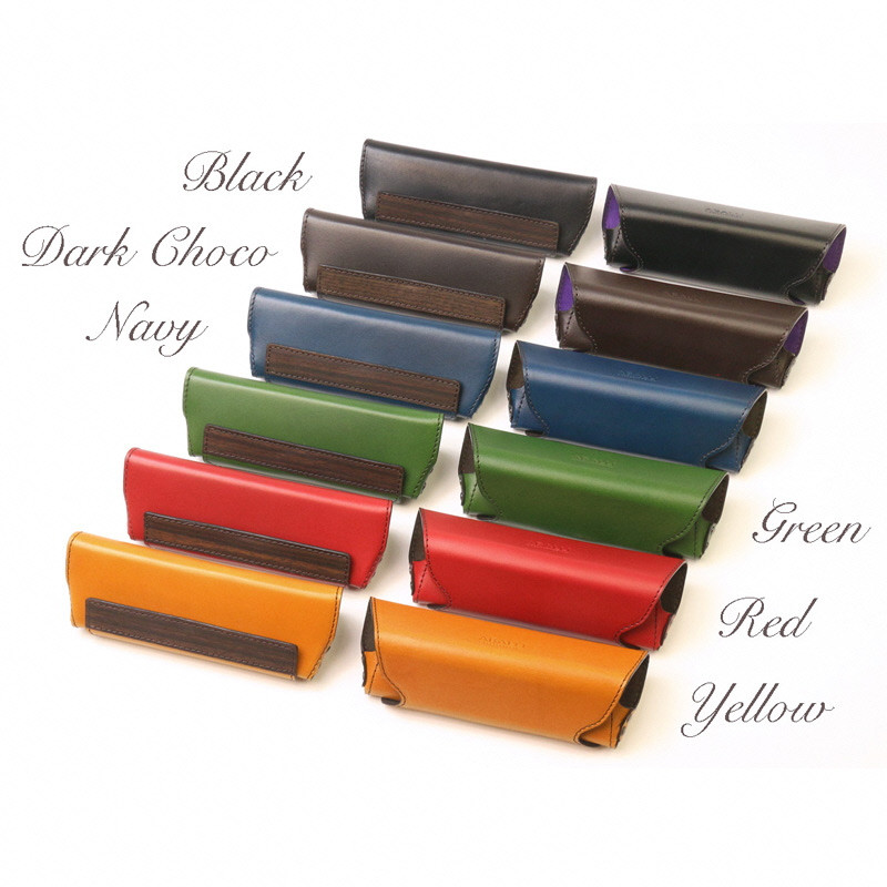 【こだわりの革アイテム】メガネケース（チョコ）［レギュラーサイズ］