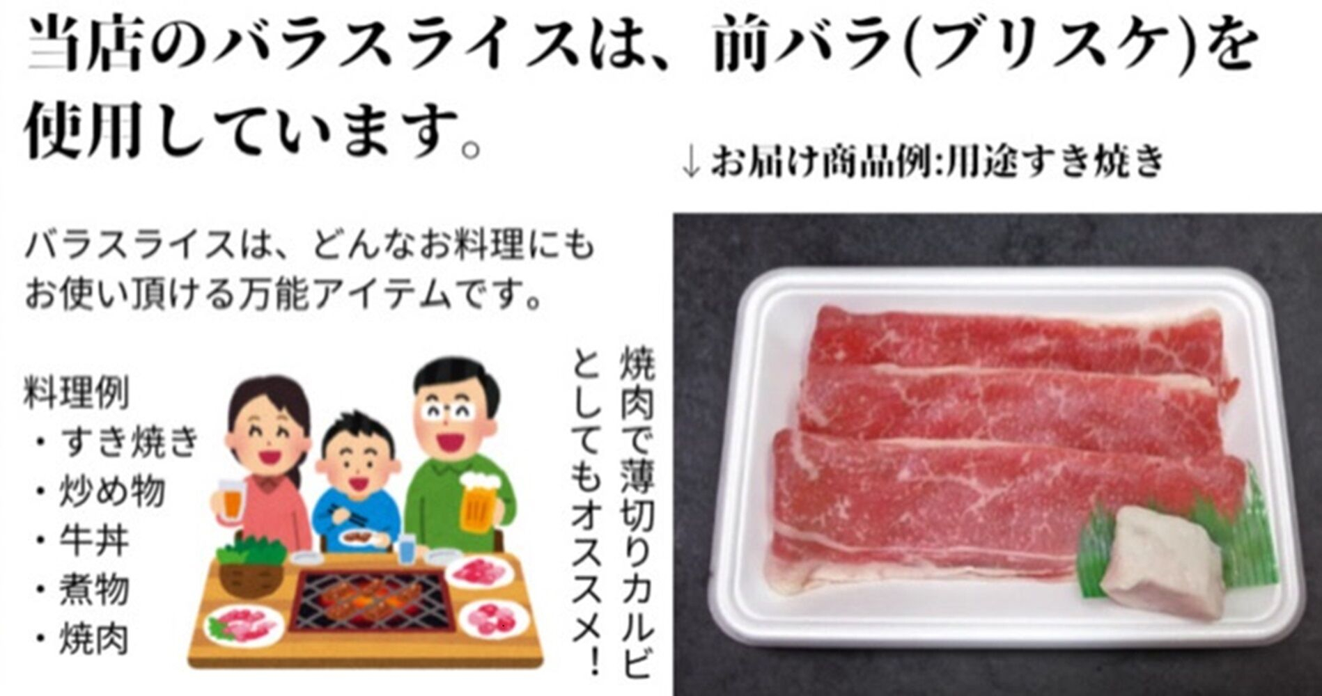 高知県産 黒毛和牛 バラスライス 約1kg(500g×2) 高知 土佐和牛 お肉 牛肉 ギフト 贅沢　【焼肉寛十郎】 [ATDO