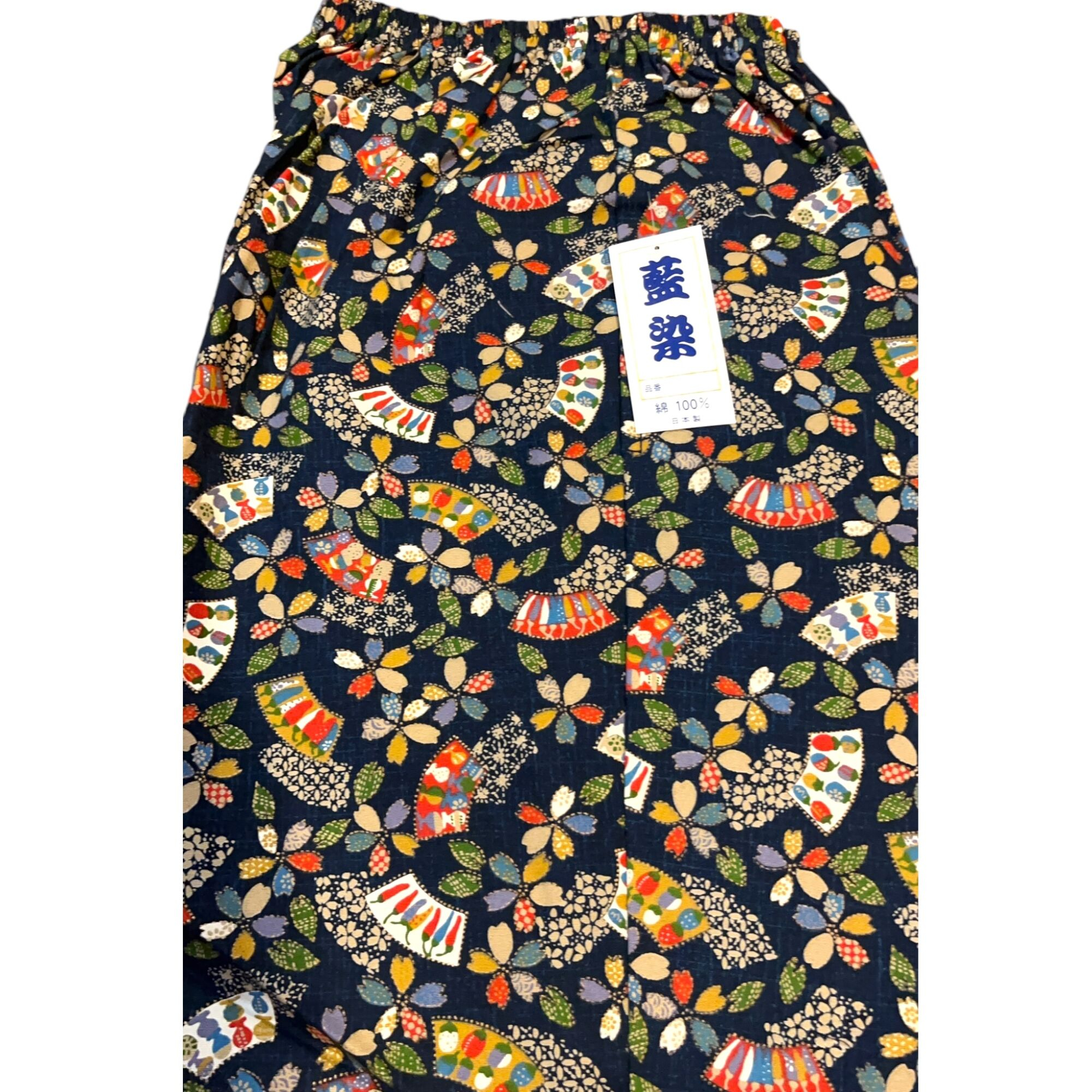 日本製　綿100%　藍染調プリントパンツ・Cセット（Mサイズ2柄１組）【芸西織物株式会社】 [ATGU007]