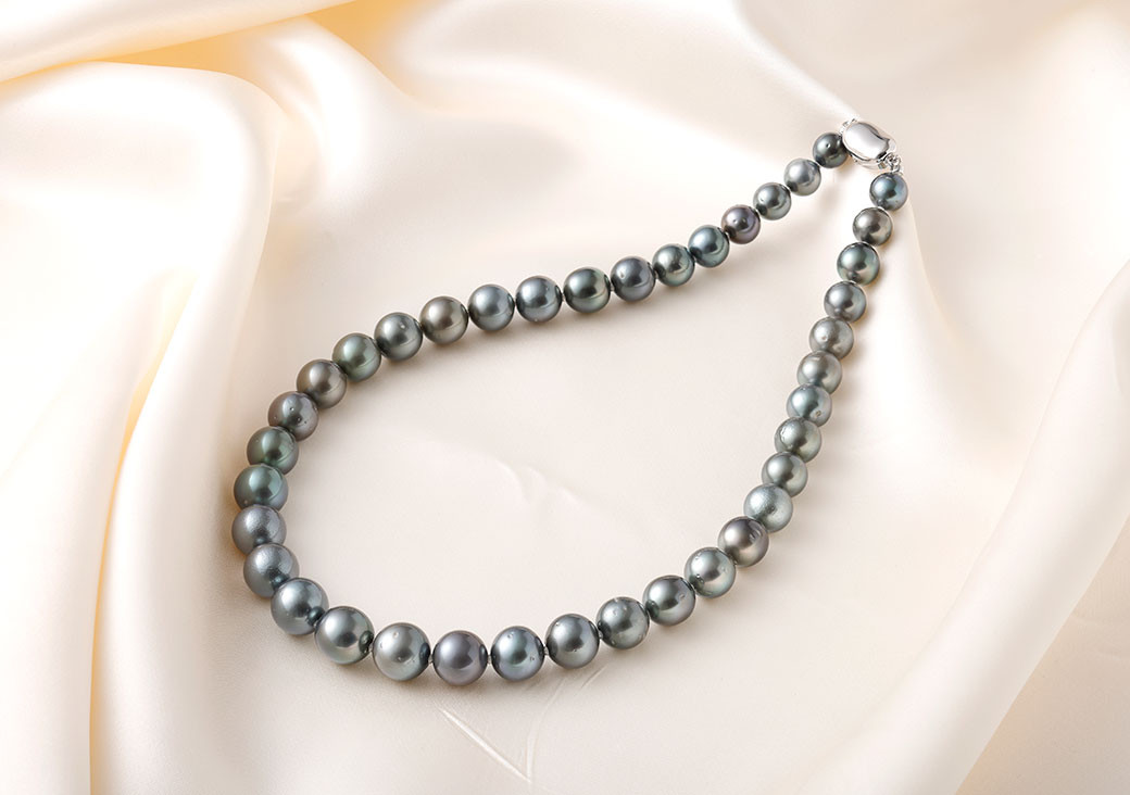 タヒチ 黒蝶真珠 ネックレス サイズ 8mm前後-11mm前後