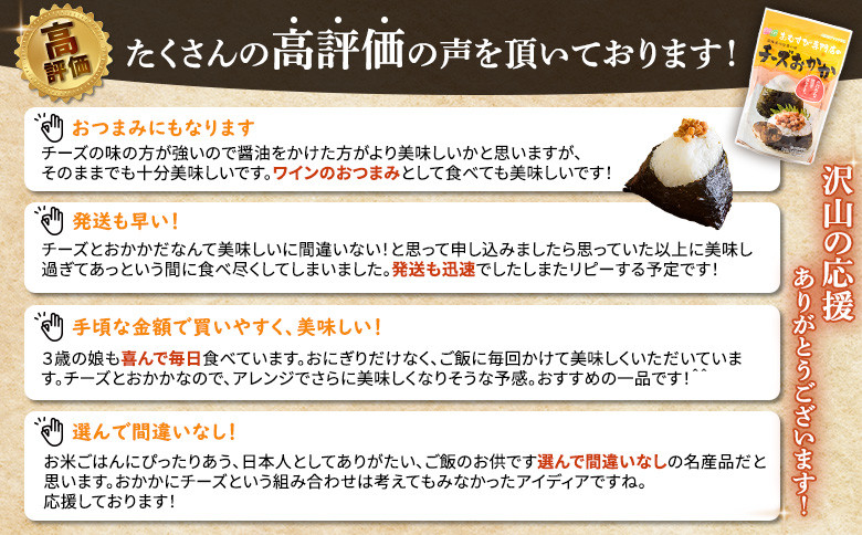 【定期便：全3回】オルソンおむすび専門店のチーズおかか45ｇ×12袋