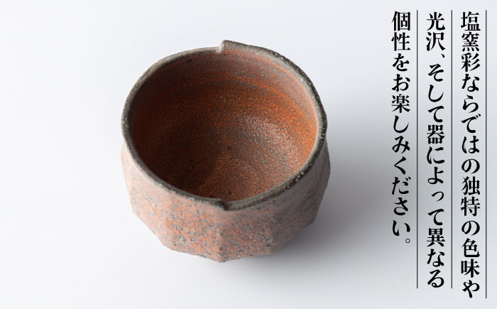 【凌山窯】塩窯彩 ぐい呑 筆洗型 [UCT022]