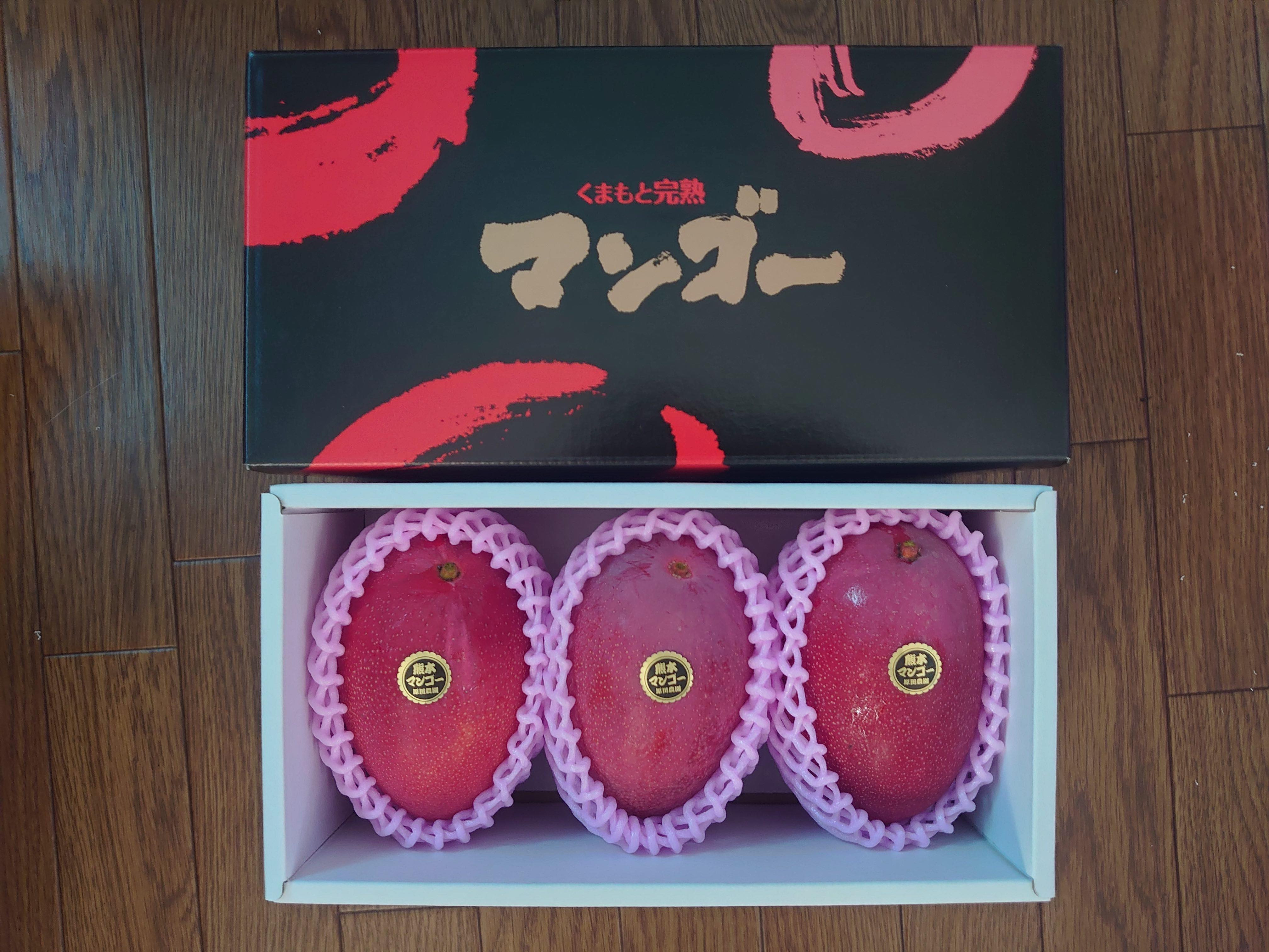 熊本県産 完熟マンゴー（化粧箱入） 2L（3玉入）