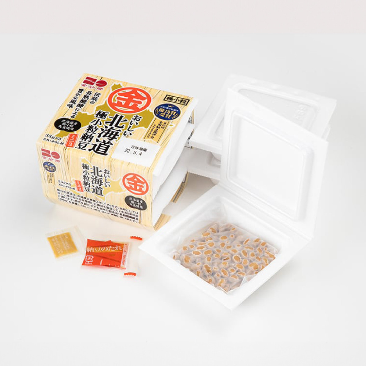おいしい北海道産大豆使用！うれしい食べ切りサイズの極小粒納豆ミニ！