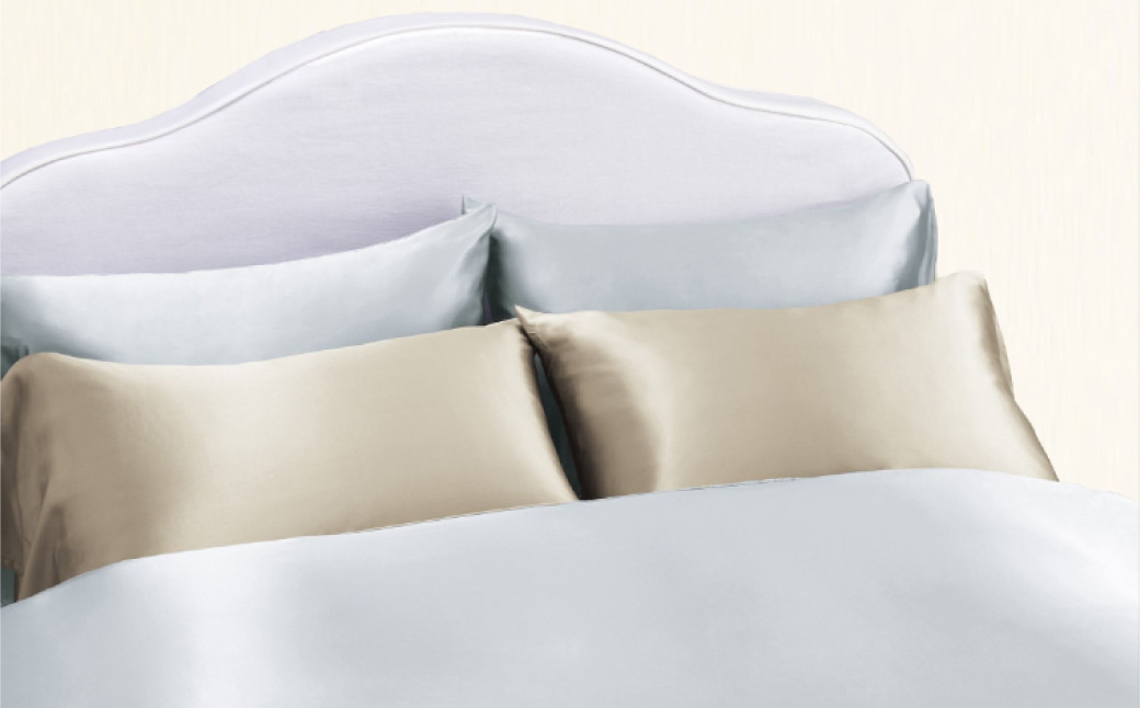 昭和西川の安心の日本製枕カバー。シルク100％の最高級寝具です。