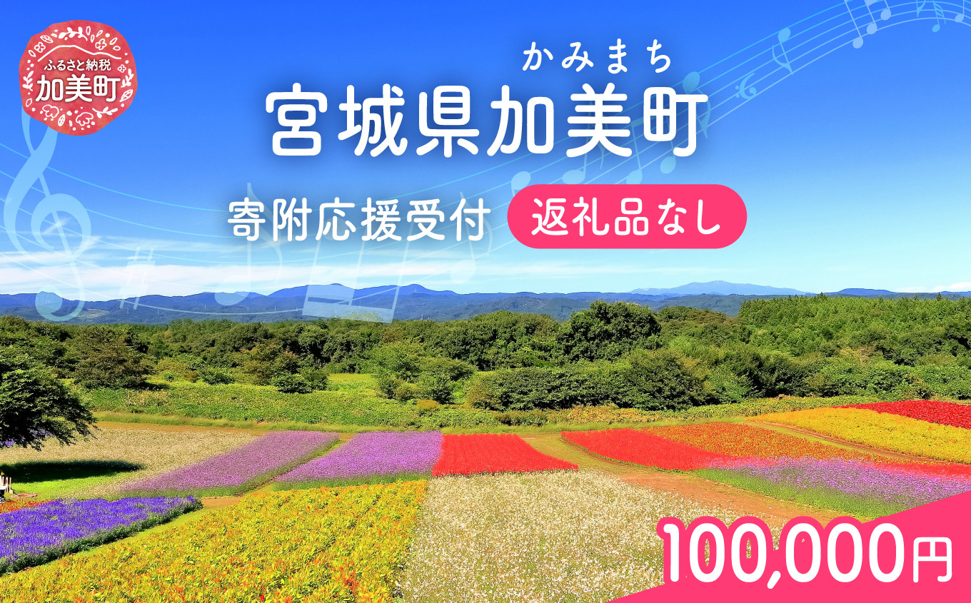 返礼品なし 宮城県 加美町 ふるさと応援寄附金 100,000円 |  寄附 応援 | kznot-100000