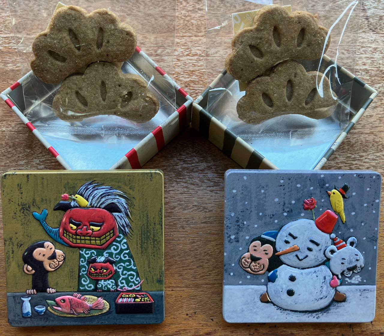 1缶に松葉クッキー4枚入り