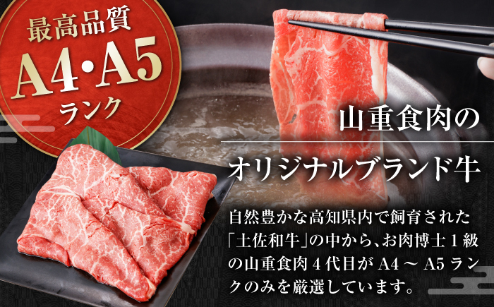 【12回定期便】高知県産 よさこい和牛 上赤身 しゃぶしゃぶ用 約500g×2 総計約12kg 牛肉 すきやき 国産 肉 A4 