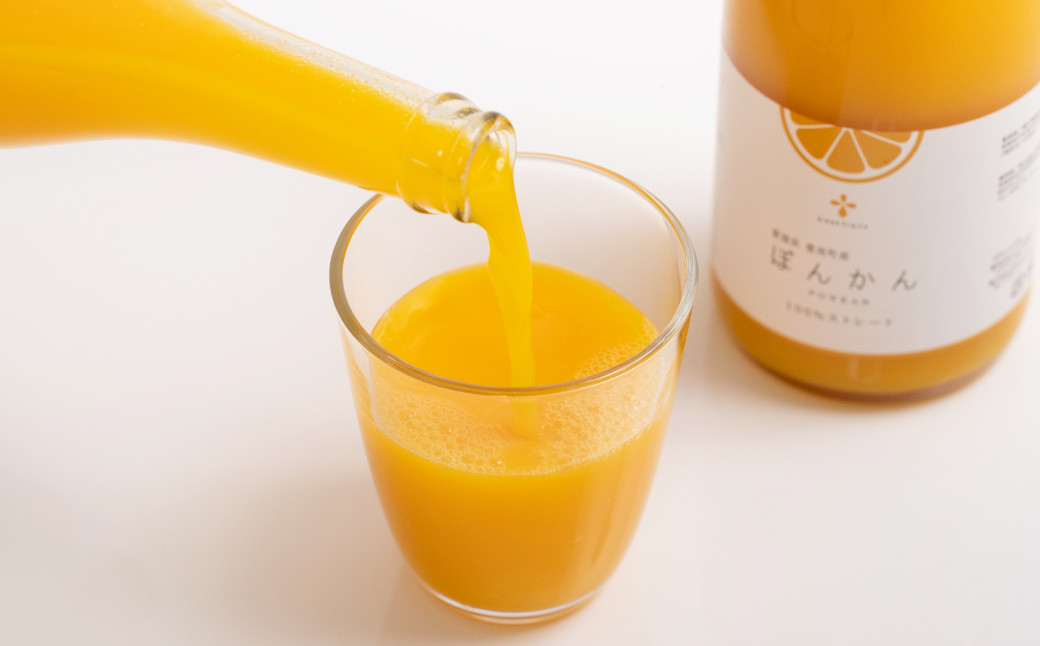 無添加 果汁100％ ぽんかんジュース 720ml×3本入【えひめの町（超）推し！（愛南町）】（572-1）