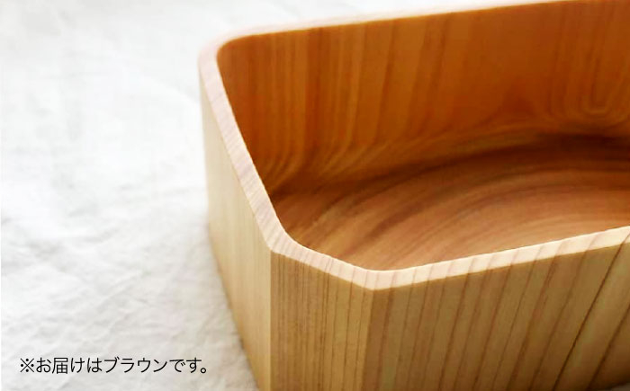 媛ひのき お弁当箱　Sサイズ（角なし・ブラウン） 工芸品 雑貨 日用品 ギフト プレゼント [AGCO107]
