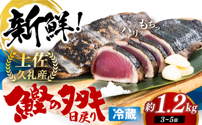 冷凍していない生鰹 高知県産 土佐久礼 藁焼き生鰹たたき 約1.2kg 魚介類 魚 お魚 刺身 初鰹 戻り鰹 [ATBE028]